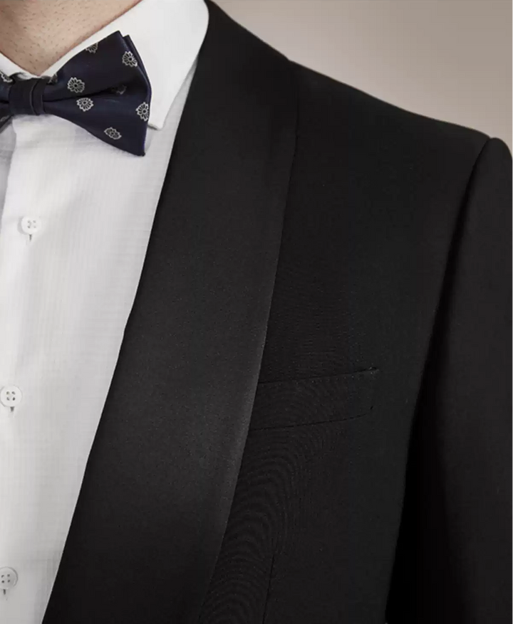 Fashion 2 Pieces Mens Patterned Suit Flat Shawl Lapel Tuxedos(Blazer+Pants) mens event wear