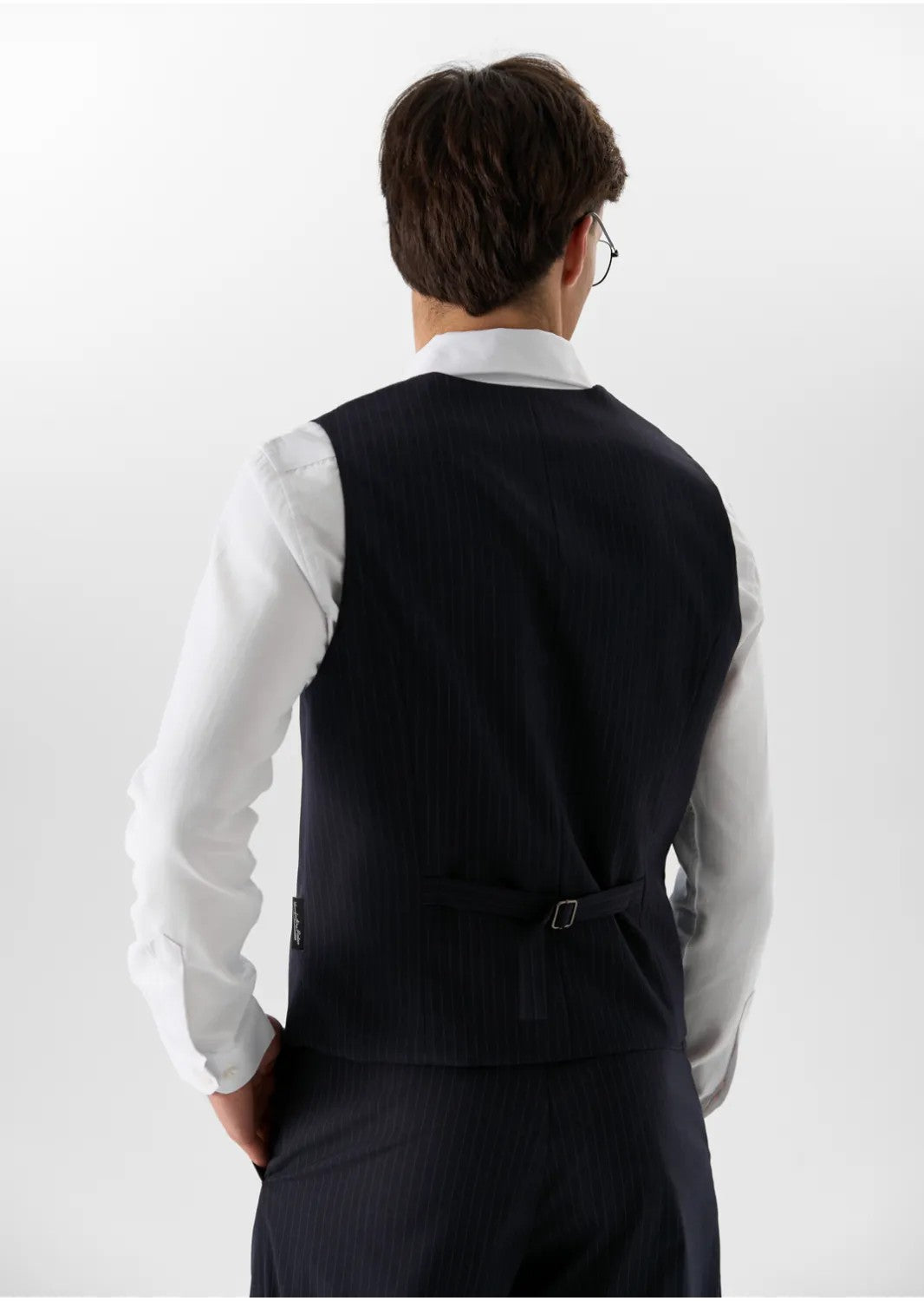 Fashion 2 Pieces Mens Stripe Suit Flat Notch Lapel Vest Suit For Wedding (Vest + Pants) mens event wear