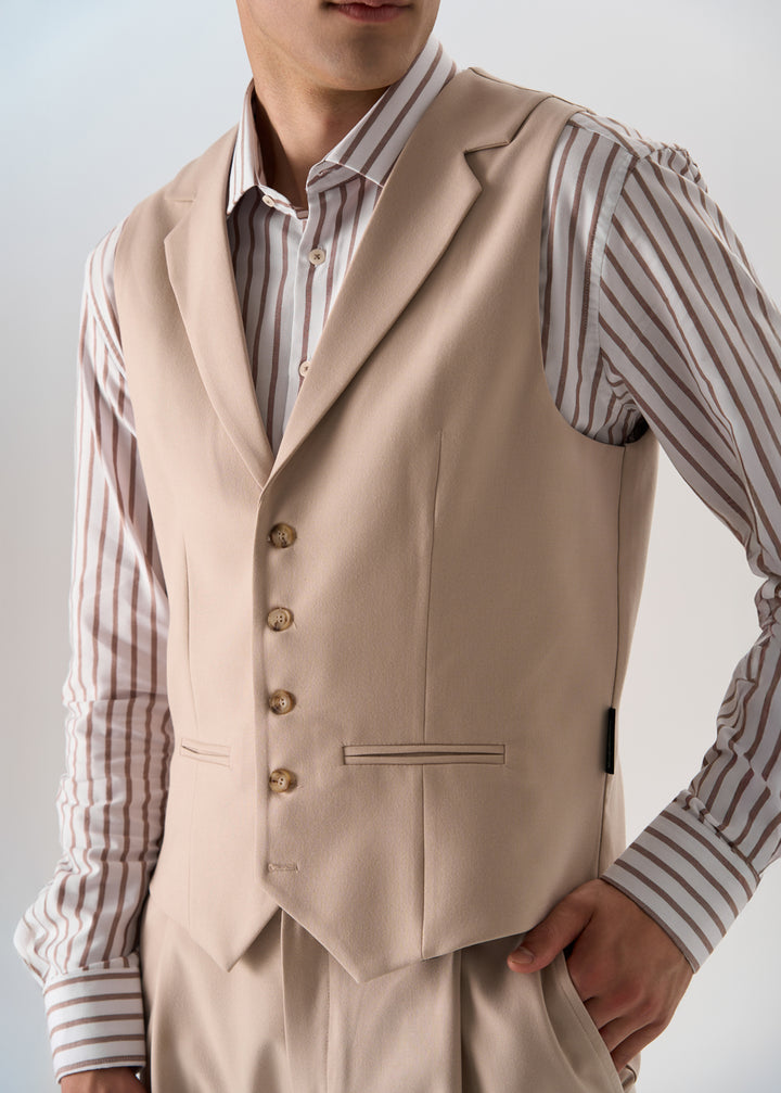 Fashion 2 Pieces Mens Suit Flat Notch Lapel Vest Suit For Wedding (Vest + Pants) mens event wear