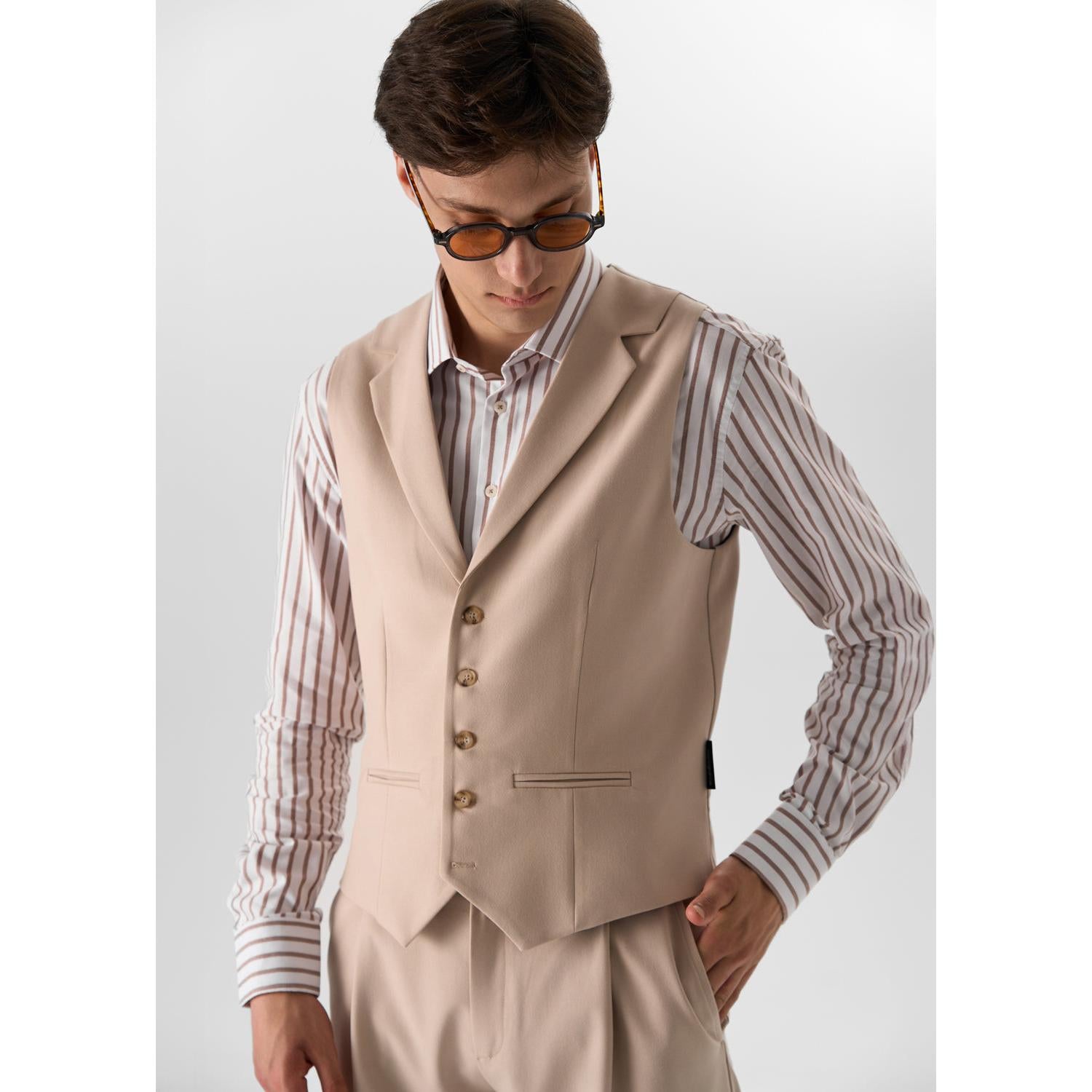Fashion 2 Pieces Mens Suit Flat Notch Lapel Vest Suit For Wedding (Ves –  mens event wear