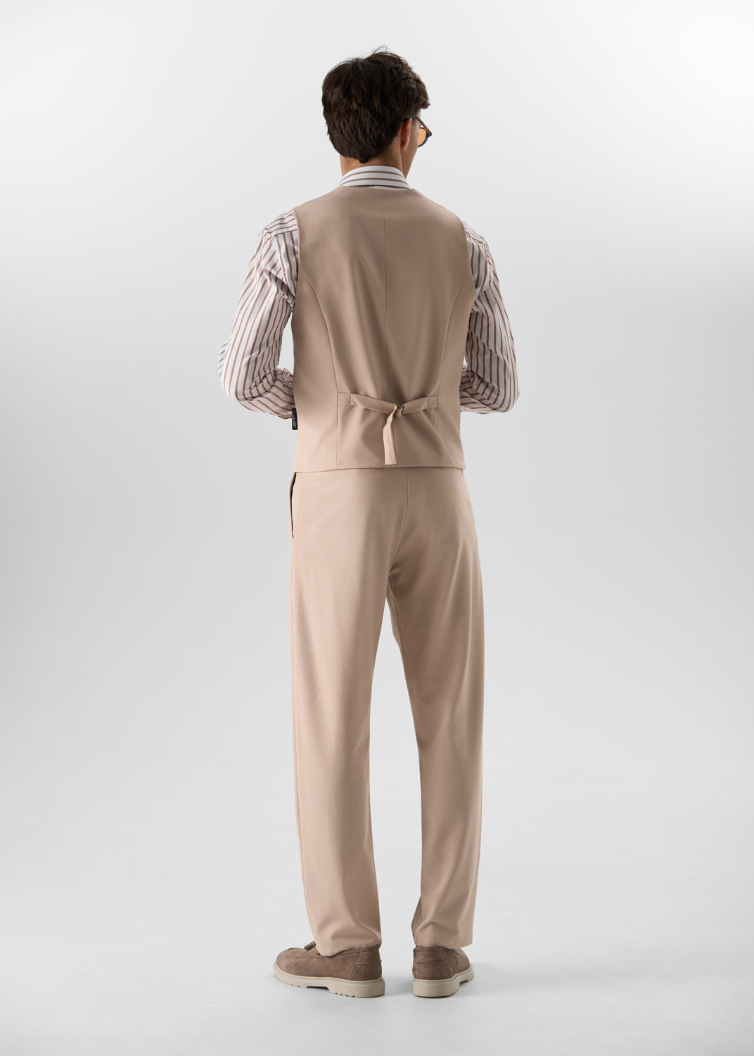 Fashion 2 Pieces Mens Suit Flat Notch Lapel Vest Suit For Wedding (Vest + Pants) mens event wear