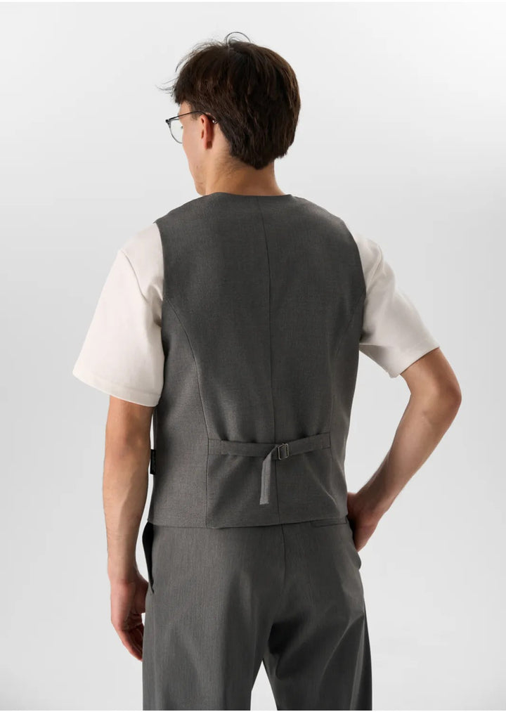 Fashion 2 Pieces Mens Suit Flat Notch Lapel Vest Suit For Wedding (Vest + Pants) mens event wear