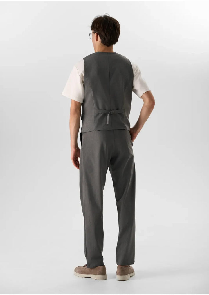 Fashion 2 Pieces Mens Suit Flat Notch Lapel Vest Suit For Wedding (Vest + Pants) mens event wear