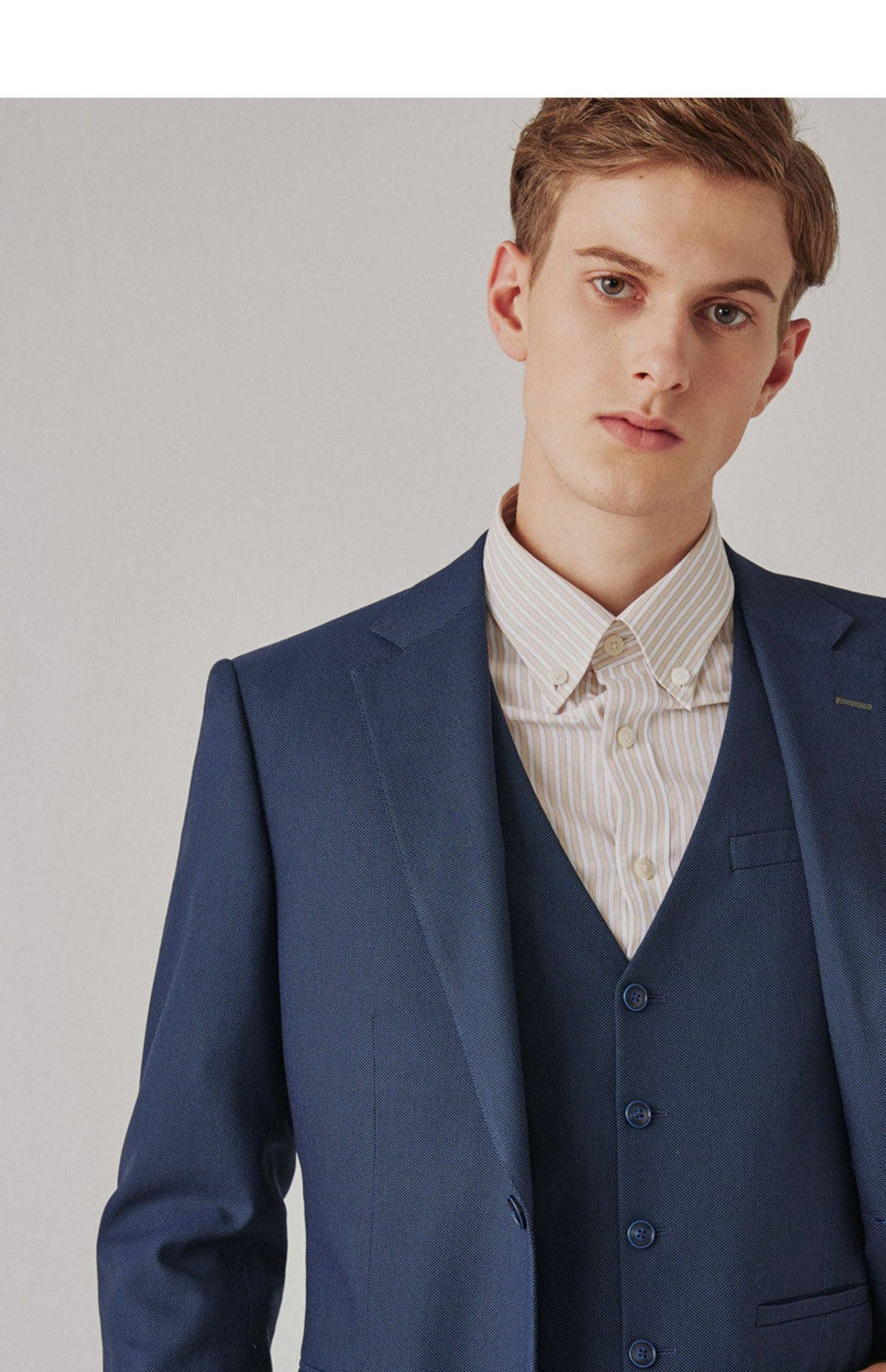 Fashion 3 Pieces Mens Suit Flat Notch Lapel Tuxedos (Blazer+vest+Pants) mens event wear