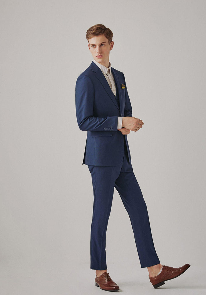 Fashion 3 Pieces Mens Suit Flat Notch Lapel Tuxedos (Blazer+vest+Pants) mens event wear