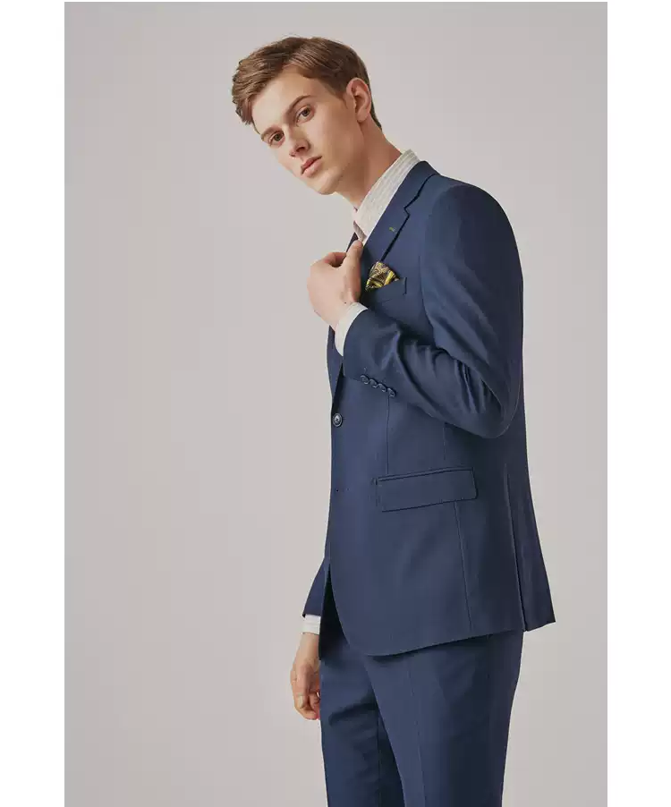 Fashion 3 Pieces Mens Suit Flat Notch Lapel Tuxedos (Blazer+vest+Pants) mens event wear