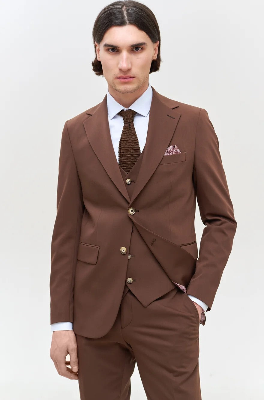 Fashion 3 Pieces Mens Suit Flat Notch Lapel Tuxedos (Blazer+vest+Pants) mens event wear