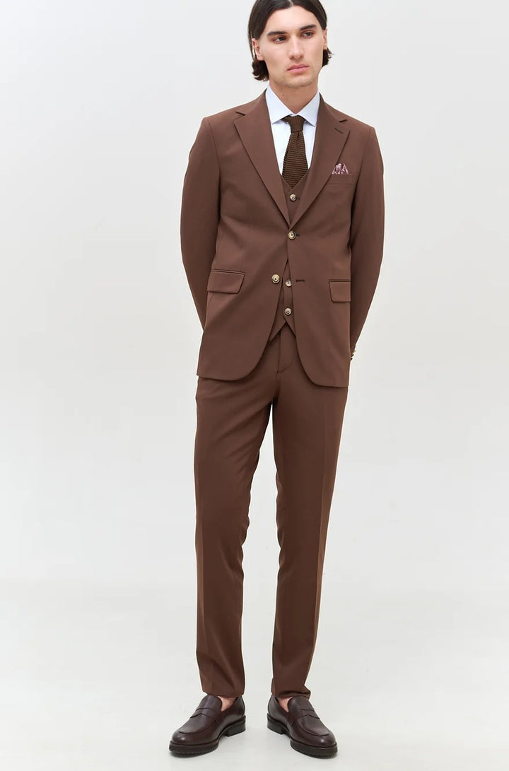 Fashion 3 Pieces Mens Suit Flat Notch Lapel Tuxedos (Blazer+vest+Pants) mens event wear