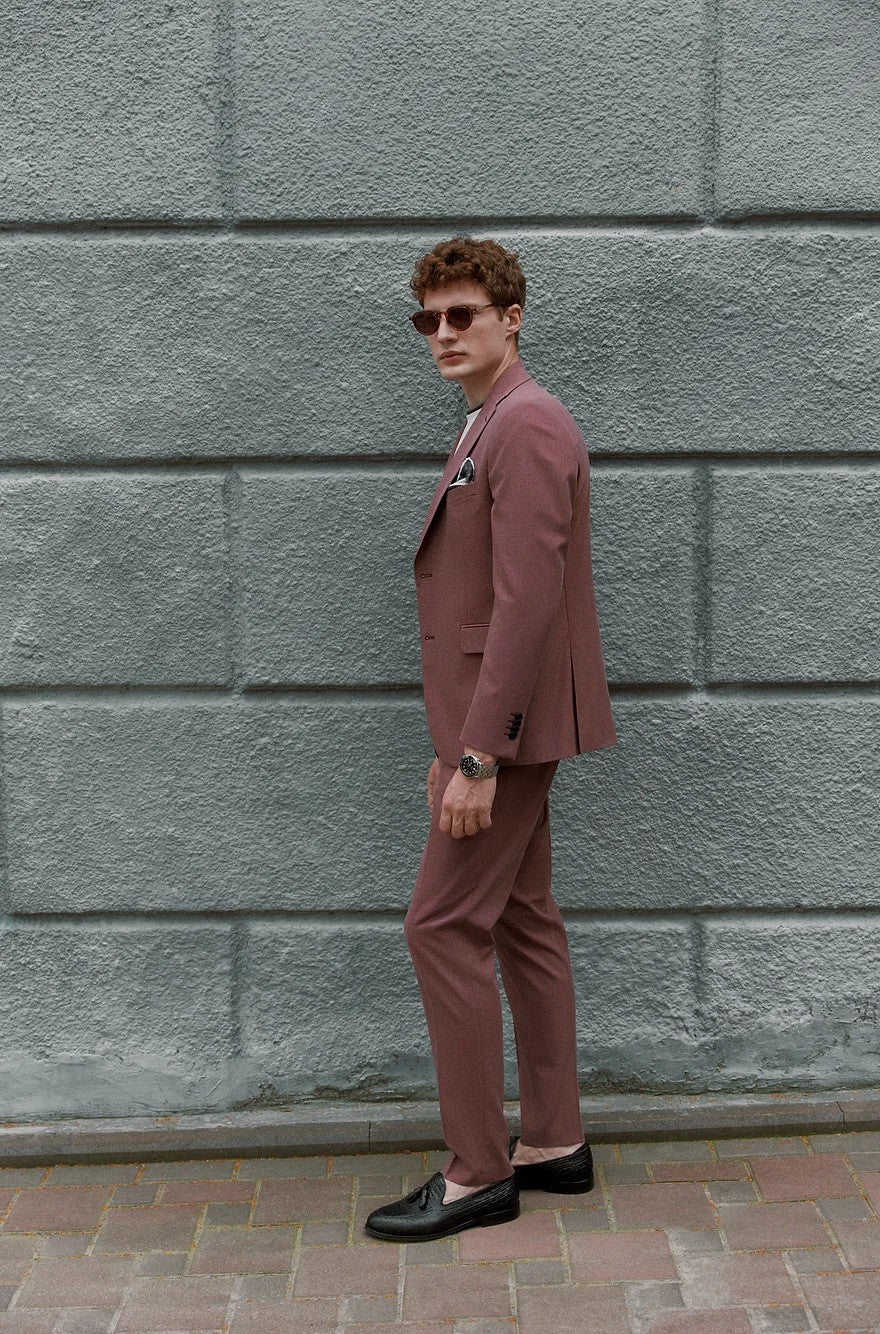 Fashion 3 Pieces Mens Suit Flat Notch Lapel Tuxedos (Blazer+vest+Pants) mens event wear