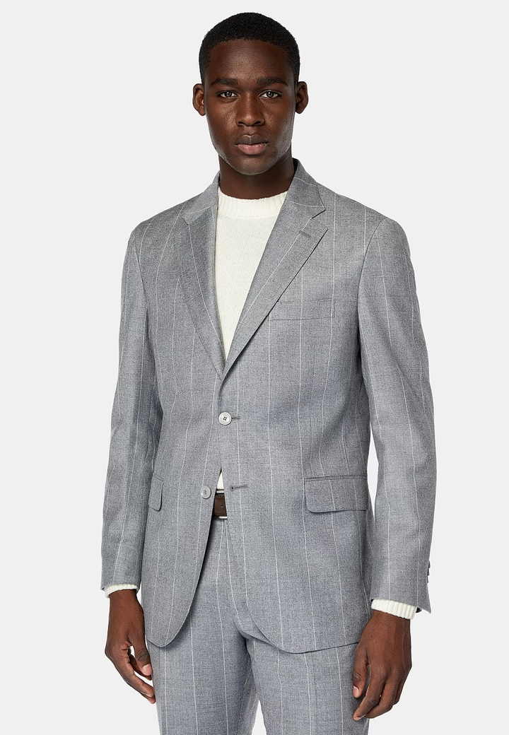 Fashion Men's 2 Pieces Mens Suit Notch Lapel Striped Tuxedos (Blazer+Pants) menseventwear