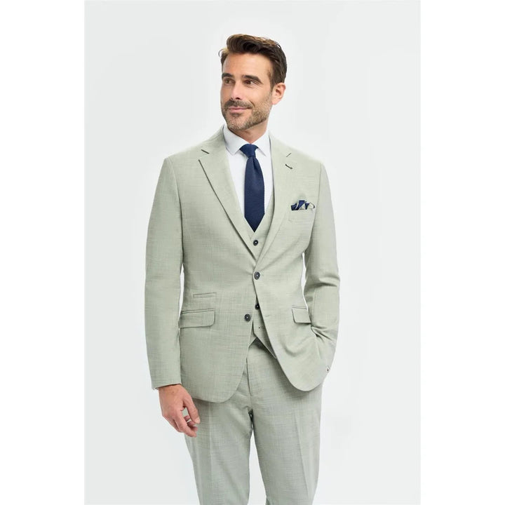 Fashion Men's 3 Pieces Flat Notch Lapel Tuxedos For Party (Blazer+vest+Pants) mens event wear