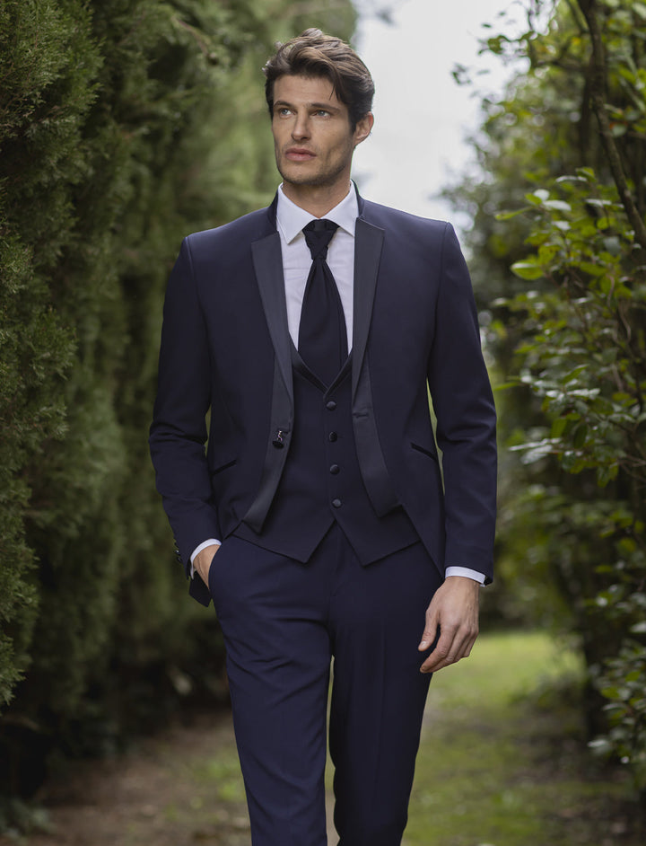 Fashion Men's 3 Pieces Flat Notch Lapel Tuxedos For Party (Blazer+vest+Pants) mens event wear