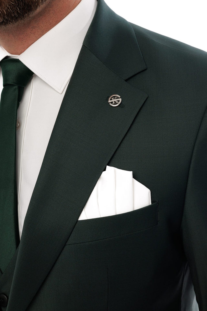 Fashion Men's 3 Pieces Flat Notch Lapel Tuxedos For Party (Blazer+vest+Pants) mens event wear