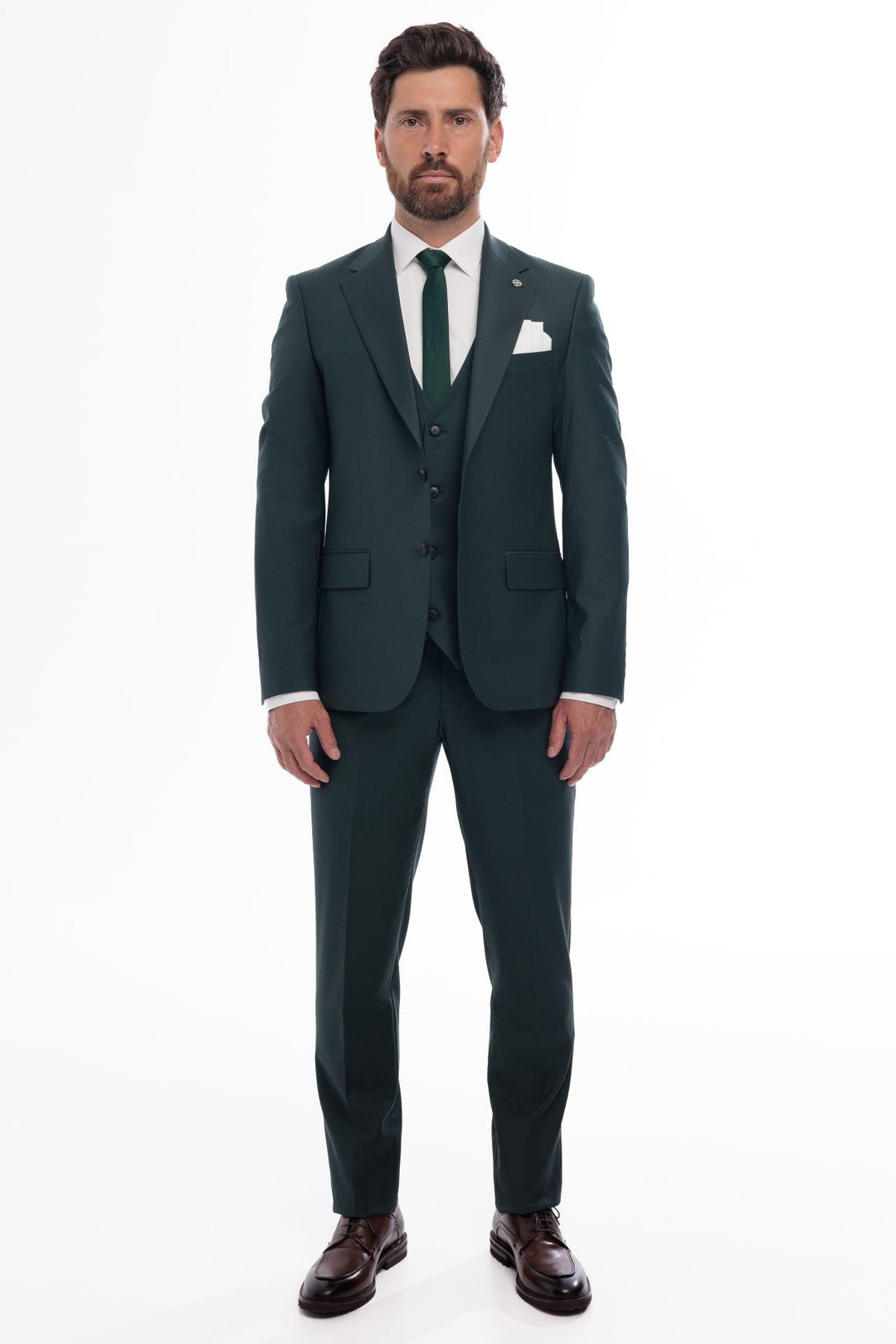 Fashion Men's 3 Pieces Flat Notch Lapel Tuxedos For Party (Blazer+vest+Pants) mens event wear