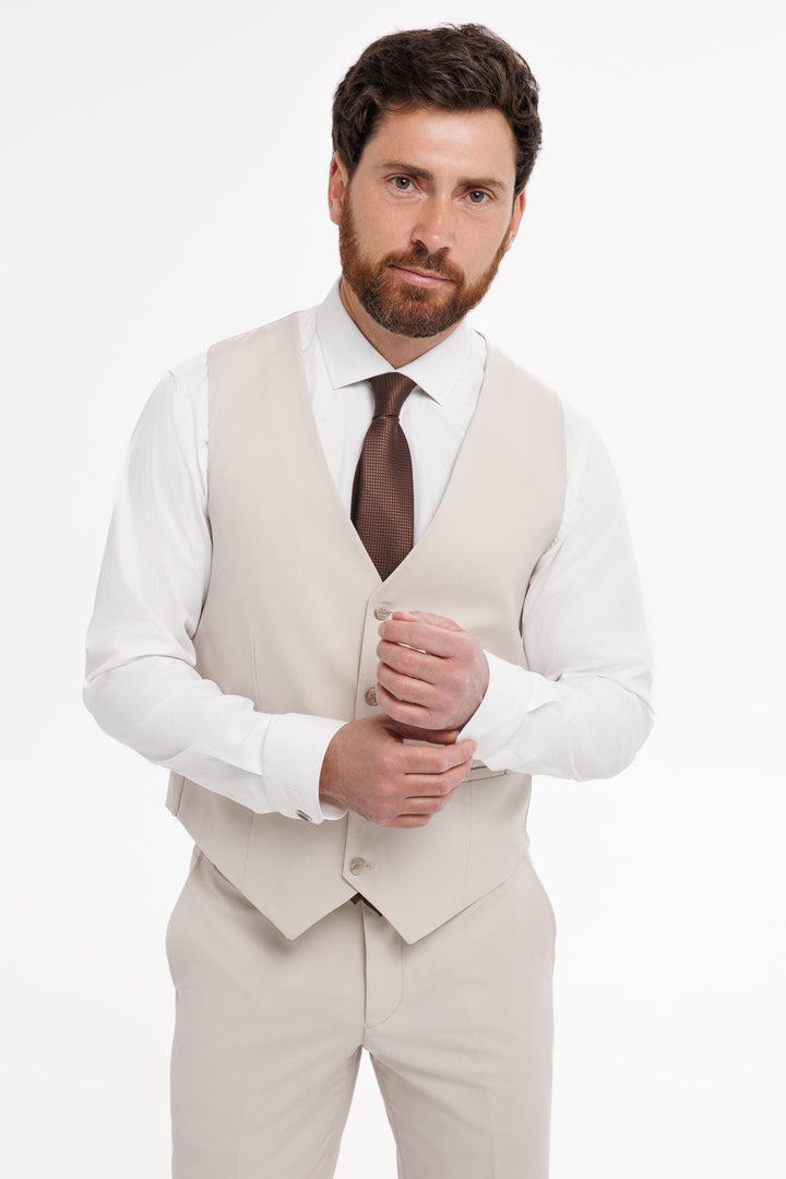 Fashion Men's 3 Pieces Flat Notch Lapel Tuxedos For Party (Blazer+vest+Pants) mens event wear