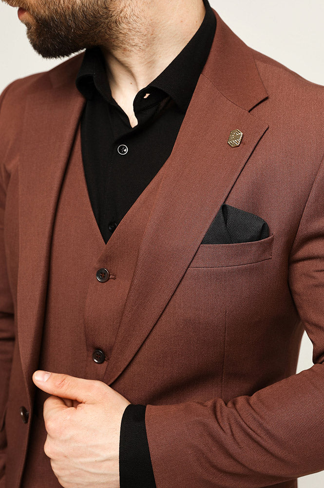 Fashion Men's 3 Pieces Flat Notch Lapel Tuxedos For Party (Blazer+vest+Pants) mens event wear