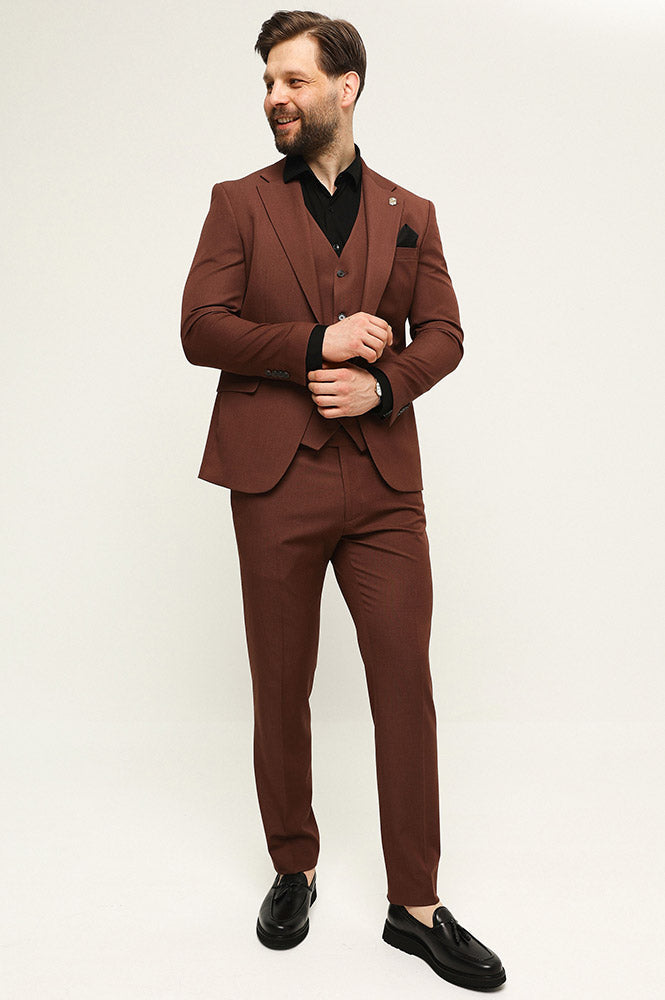 Fashion Men's 3 Pieces Flat Notch Lapel Tuxedos For Party (Blazer+vest+Pants) mens event wear