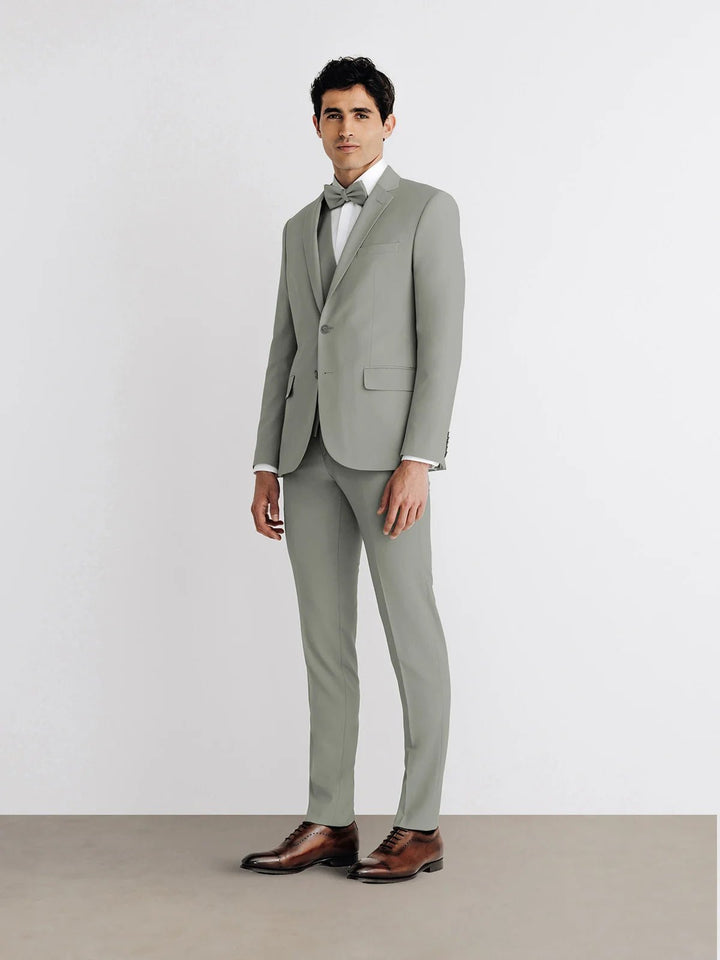 Fashion Men's 3 Pieces Flat Notch Lapel Tuxedos For Party (Blazer+vest+Pants) mens event wear