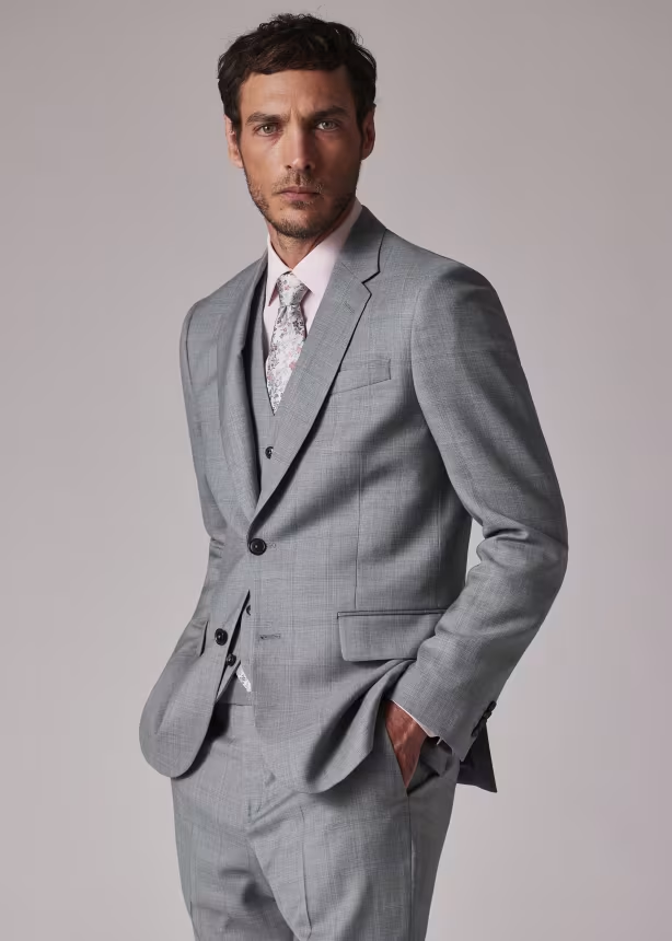 Fashion Men's 3 Pieces Flat Notch Lapel Tuxedos For Party (Blazer+vest+Pants) mens event wear