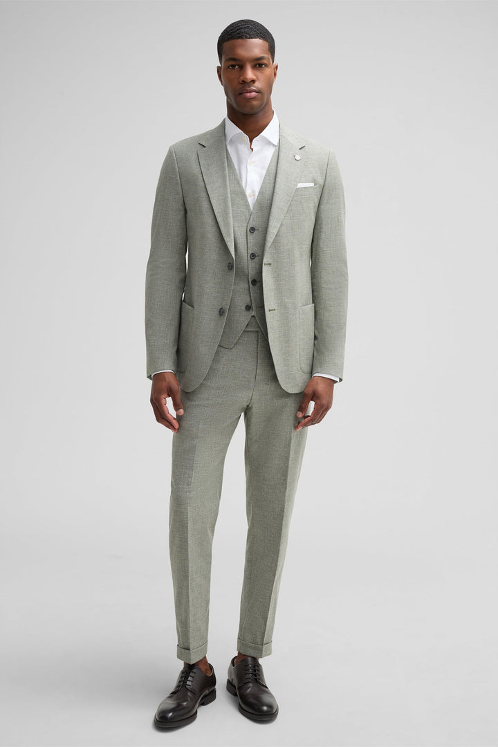 Fashion Men's 3 Pieces Flat Notch Lapel Tuxedos For Party (Blazer+vest+Pants) mens event wear