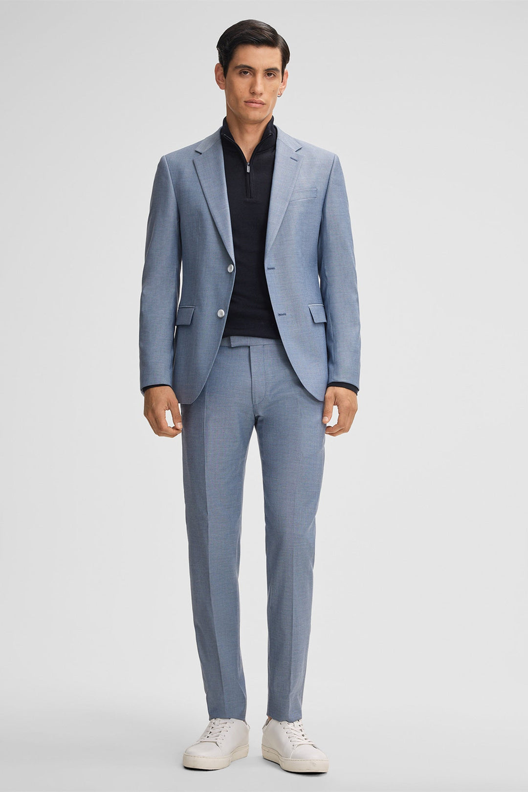 Fashion Men's 3 Pieces Flat Notch Lapel Tuxedos For Party (Blazer+vest+Pants) mens event wear