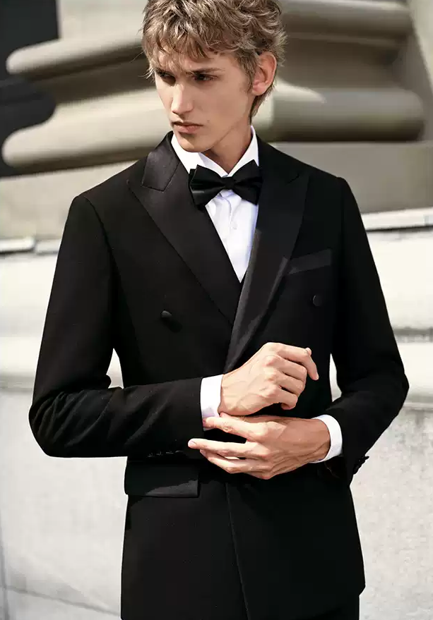 Fashion Men's 3 Pieces Flat Peak Lapel Tuxedos For Party (Blazer+vest+Pants) mens event wear
