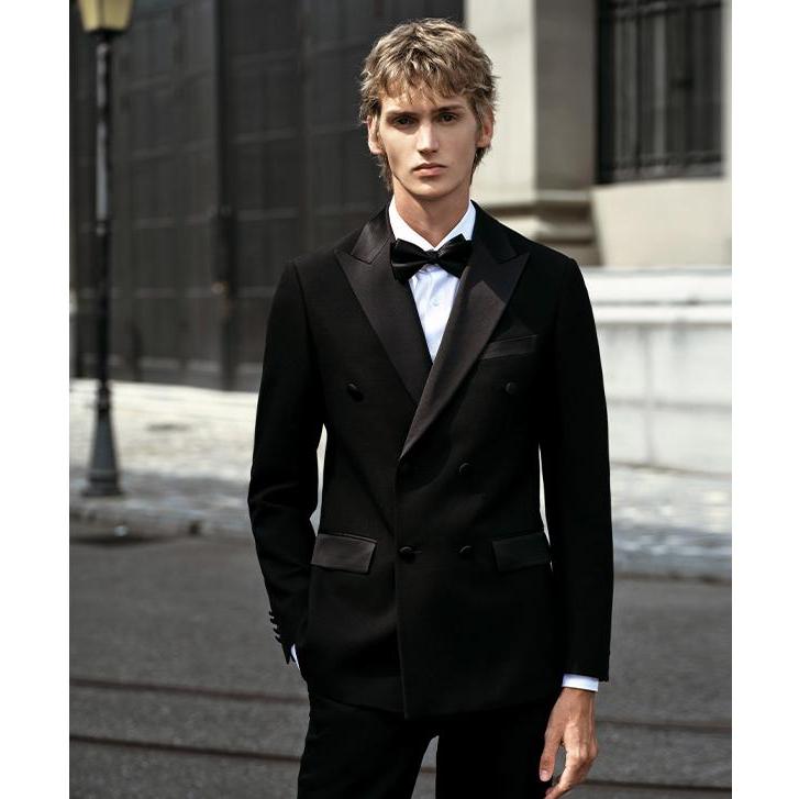 Fashion Men's Pieces Flat Peak Lapel Tuxedos For Party (Blazer+vest+Pants)