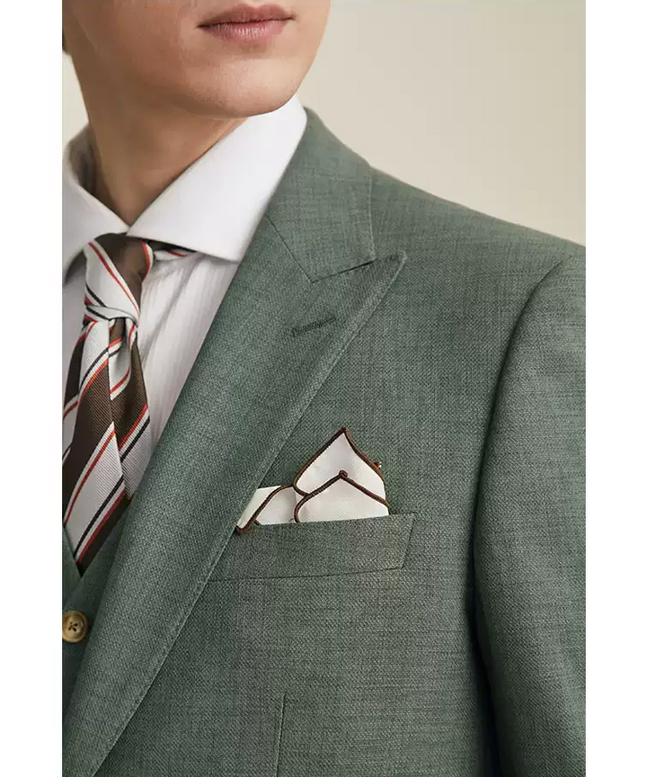 Fashion Men's 3 Pieces Flat Peak Lapel Tuxedos For Party (Blazer+vest+Pants) mens event wear