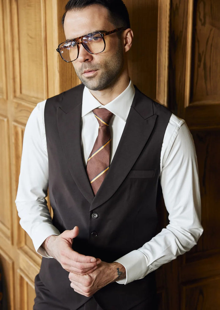 Fashion Men's 3 Pieces Flat Peak Lapel Tuxedos For Party (Blazer+vest+Pants) mens event wear