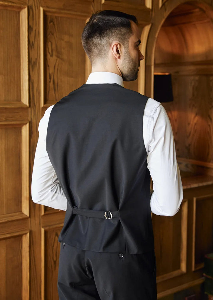 Fashion Men's 3 Pieces Flat Peak Lapel Tuxedos For Party (Blazer+vest+Pants) mens event wear