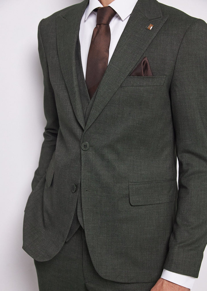 Fashion Men's 3 Pieces Flat Peak Lapel Tuxedos For Party (Blazer+vest+Pants) mens event wear