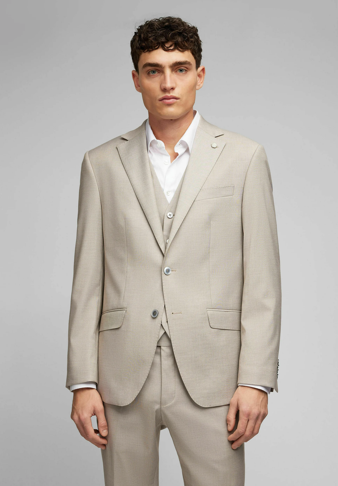 Fashion Men's 3 Pieces Flat Peak Lapel Tuxedos For Party (Blazer+vest+Pants) mens event wear