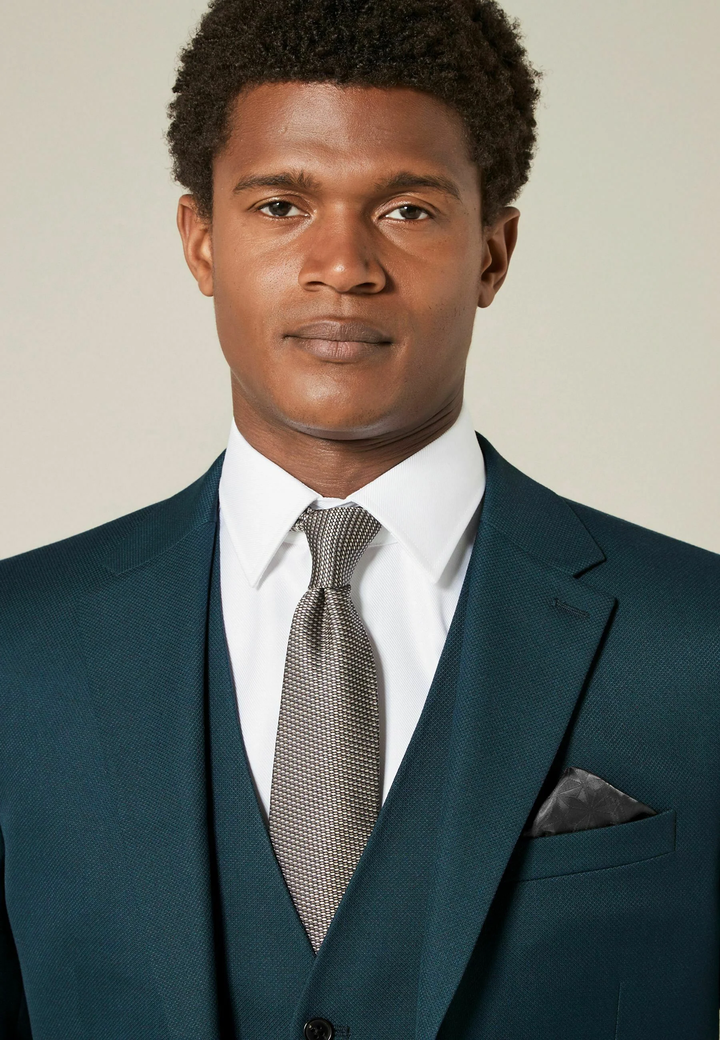 Fashion Men's 3 Pieces Flat Peak Lapel Tuxedos For Party (Blazer+vest+Pants) mens event wear