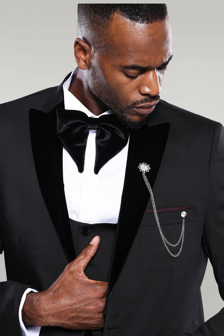 Fashion Men's 3 Pieces Flat Peak Lapel Tuxedos For Party (Blazer+vest+Pants) mens event wear