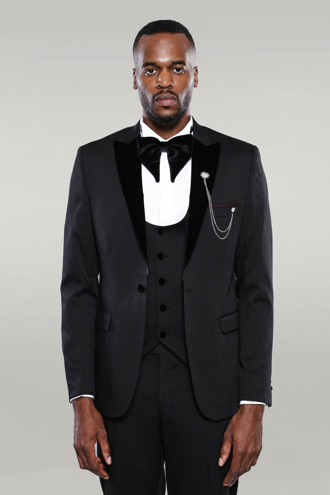 Fashion Men's 3 Pieces Flat Peak Lapel Tuxedos For Party (Blazer+vest+Pants) mens event wear