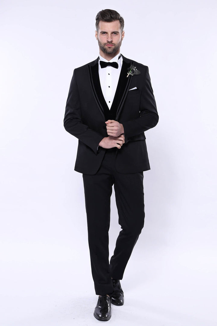 Fashion Men's 3 Pieces Flat Peak Lapel Tuxedos For Party (Blazer+vest+Pants) mens event wear