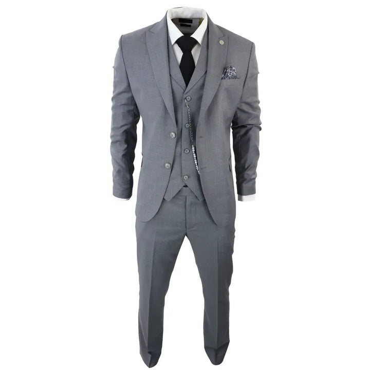 Fashion Men's 3 Pieces Flat Peak Lapel Tuxedos For Party (Blazer+vest+Pants) mens event wear