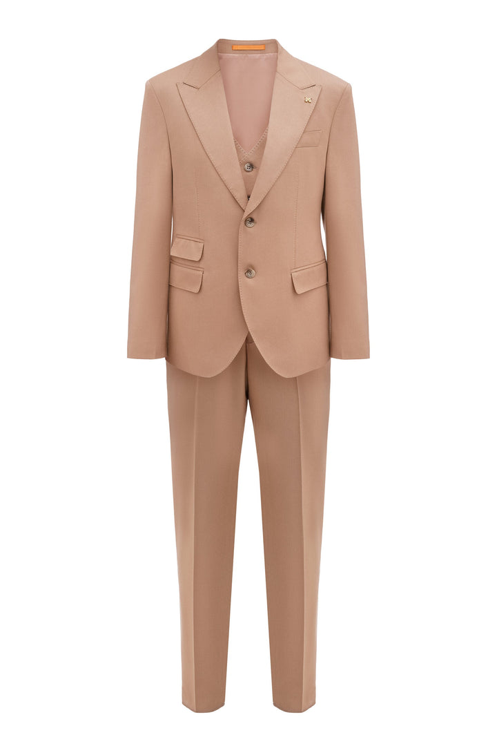 Fashion Men's 3 Pieces Flat Peak Lapel Tuxedos For Party (Blazer+vest+Pants) mens event wear