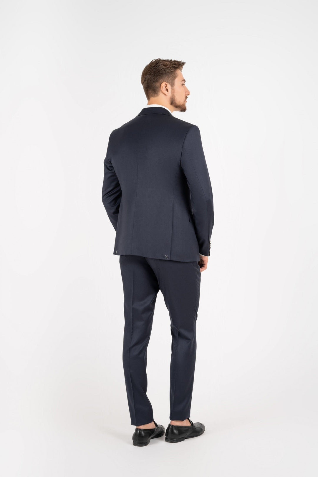 Fashion Men's 3 Pieces Flat Peak Lapel Tuxedos For Party (Blazer+vest+Pants) mens event wear