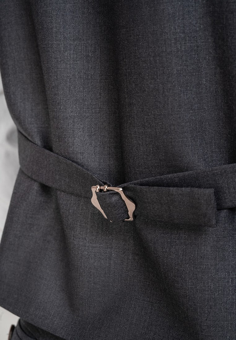 Fashion Men's 3 Pieces Flat Peak Lapel Tuxedos For Party (Blazer+vest+Pants) mens event wear