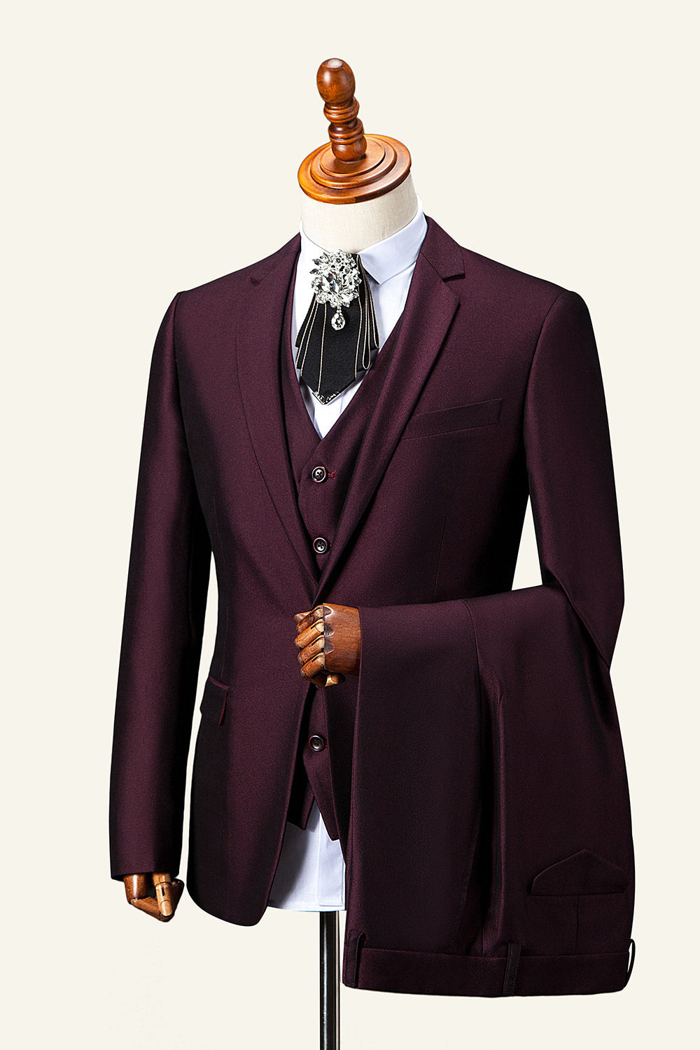 Fashion Men's 3 Pieces Flat Peak Lapel Tuxedos For Party (Blazer+vest+Pants) mens event wear