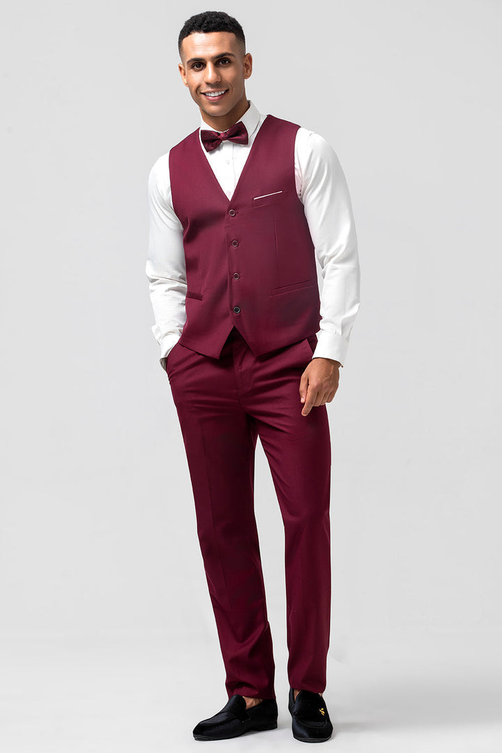 Fashion Men's 3 Pieces Flat Peak Lapel Tuxedos For Party (Blazer+vest+Pants) mens event wear