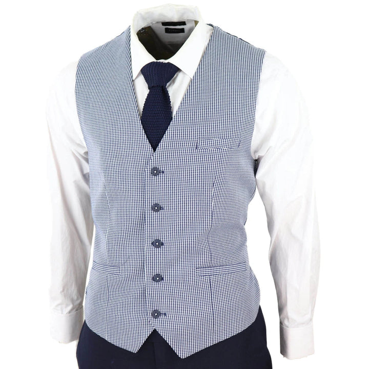Fashion Men's 3 Pieces Houndstooth Notch Lapel Tuxedos (Blazer+vest+Pants) mens event wear