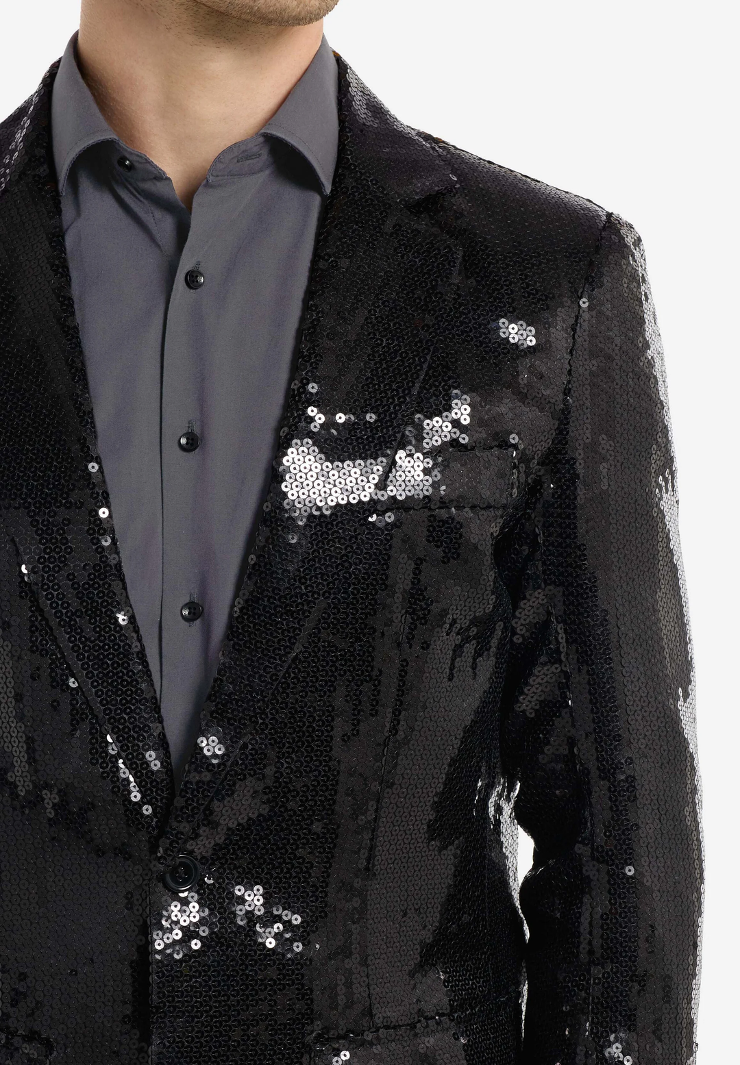 Fashion Men's Gradient Sequined Tuxedo Suit Notch lapel Men's Suit (Blazer + Pants) mens event wear
