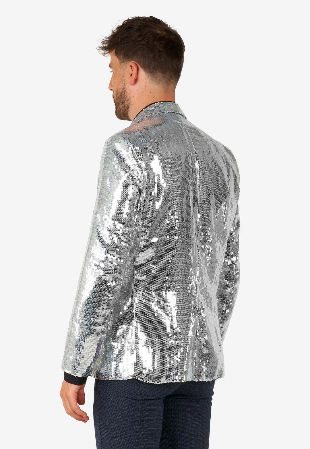 Fashion Men's Gradient Sequined Tuxedo Suit Notch lapel Men's Suit (Blazer + Pants) mens event wear