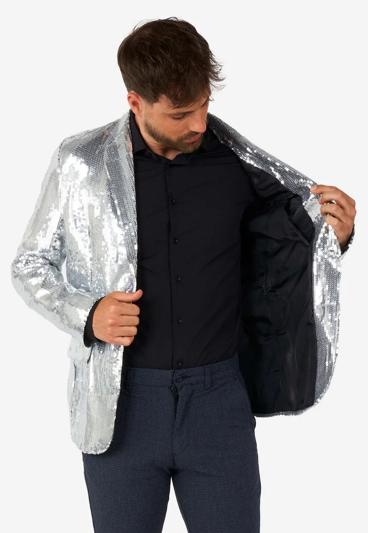 Fashion Men's Gradient Sequined Tuxedo Suit Notch lapel Men's Suit (Blazer + Pants) mens event wear