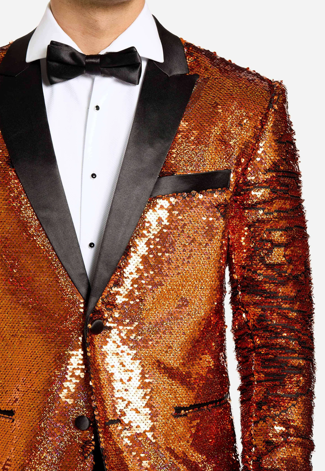 Fashion Men's Gradient Sequined Tuxedo Suit Peak lapel Men's Suit (Blazer + Pants) mens event wear