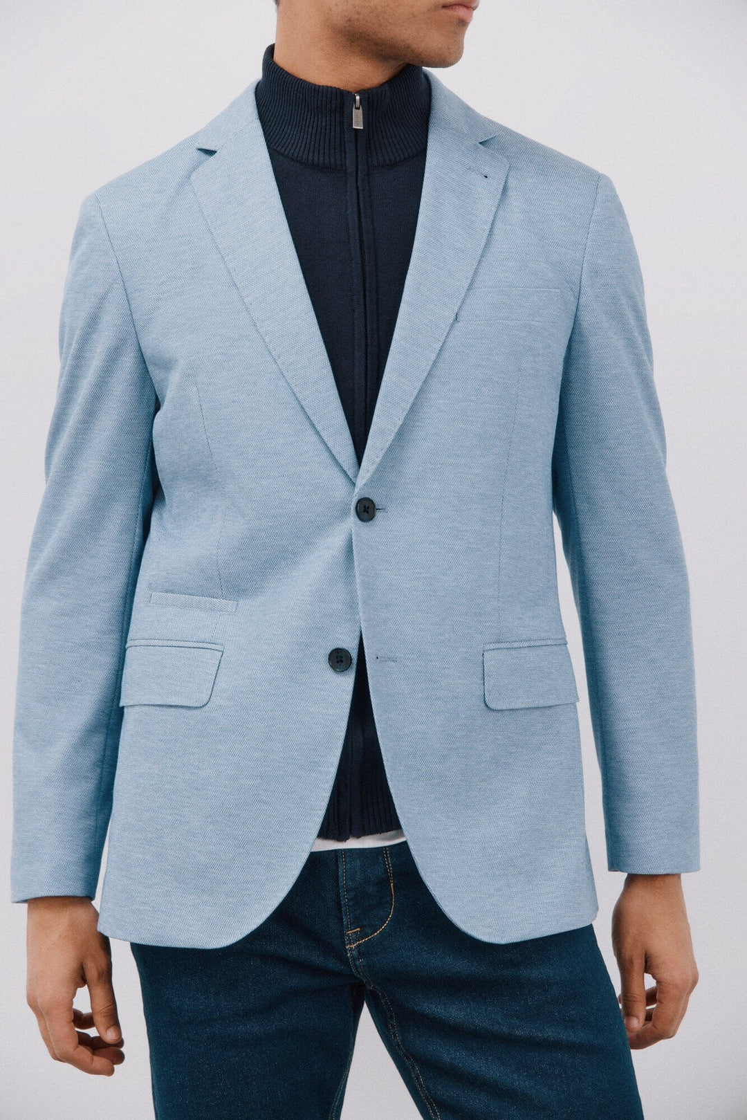 Fashion Men's Slim Fit Notch Lapel Flat Blazer mens event wear