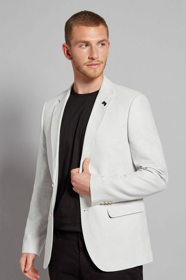 Fashion Men's Slim Fit Notch Lapel Flat Blazer mens event wear