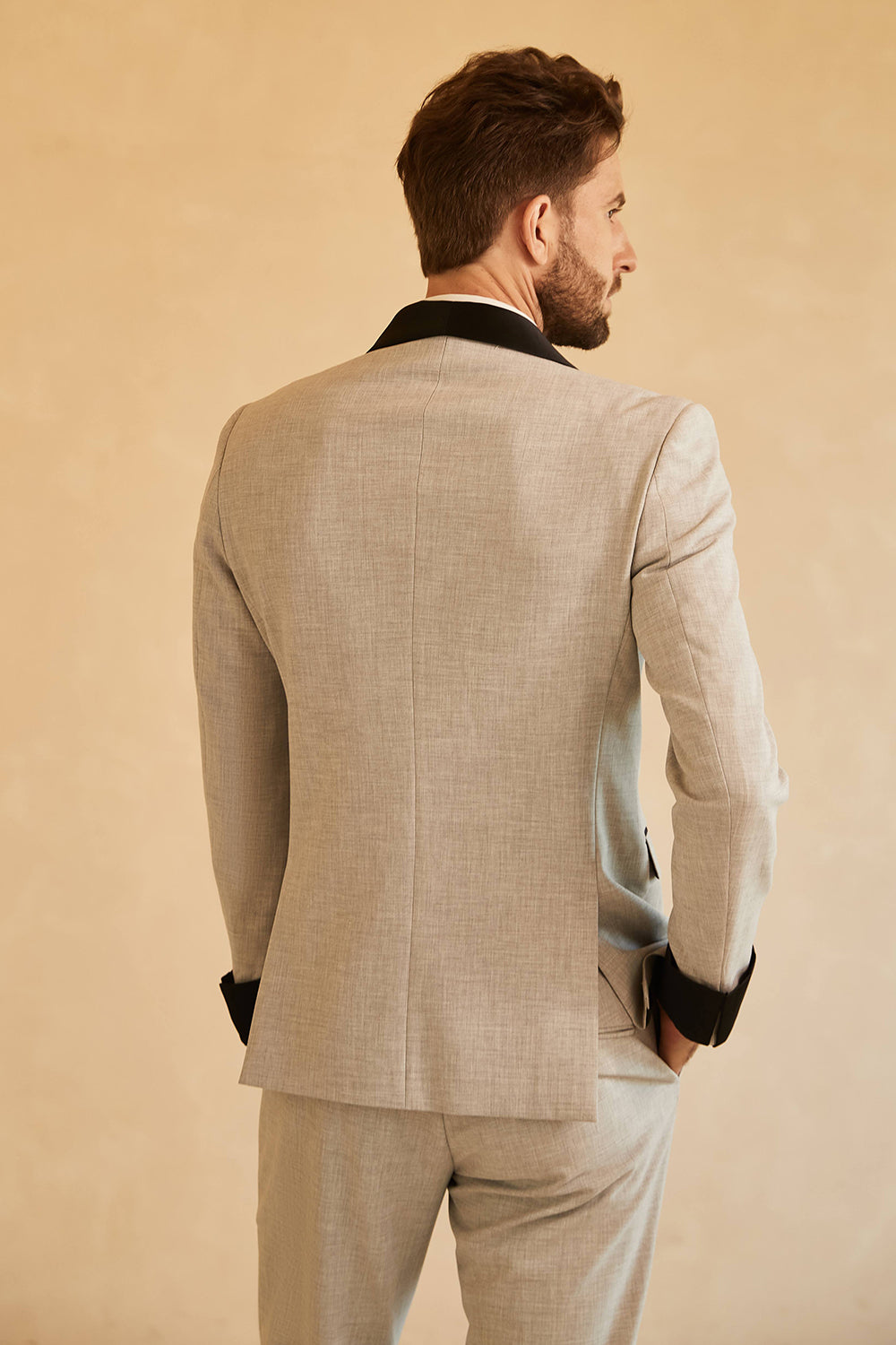 Fashionable Men's 2-piece Suit Shawl Lapel Wedding Suit (Blazer+Pants) mens event wear